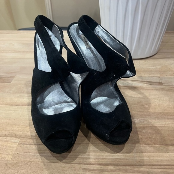 Miu Miu Suede Slingback Sandals Peeptoe Heels size 39/ US 8.5 - Picture 2 of 10